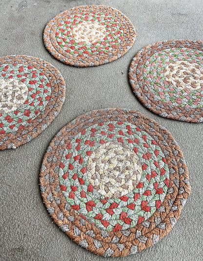 Vintage Woven Mats Set of Four