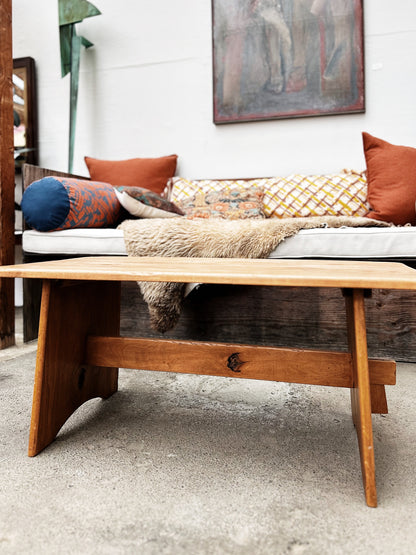 Mid Century Swedish Trestle Coffee Table
