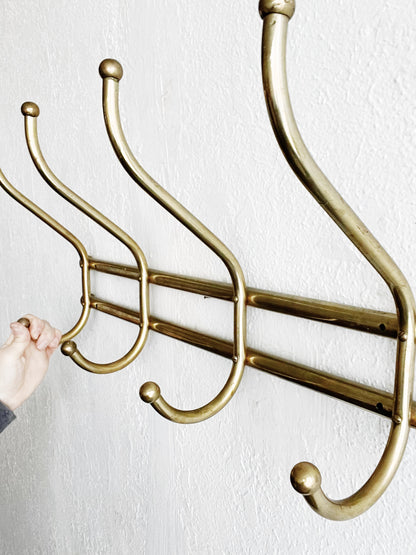Vintage Brass Coat Rack