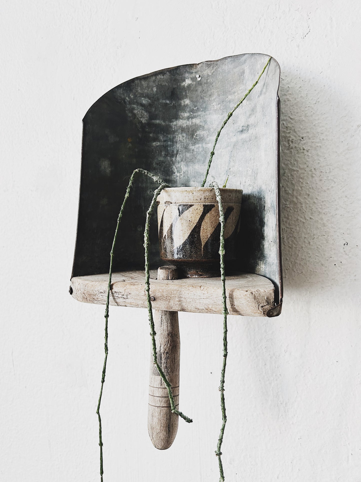 Large Antique Industrial Scoop