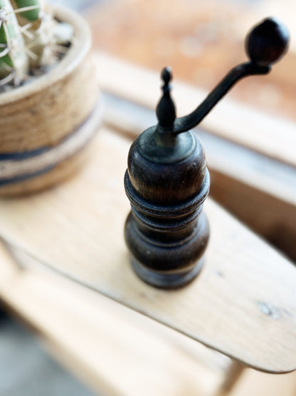 Vintage Turned Wood Grinder