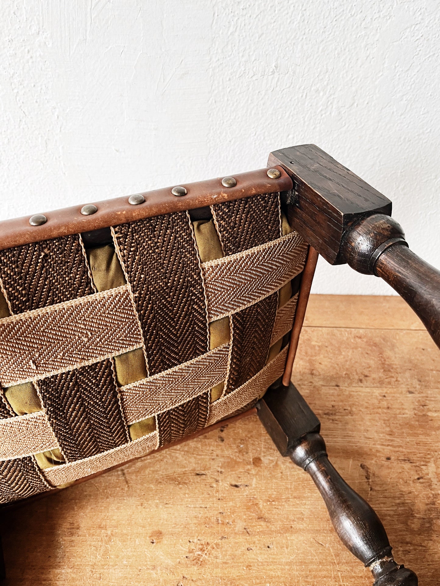 Antique Leather Stool