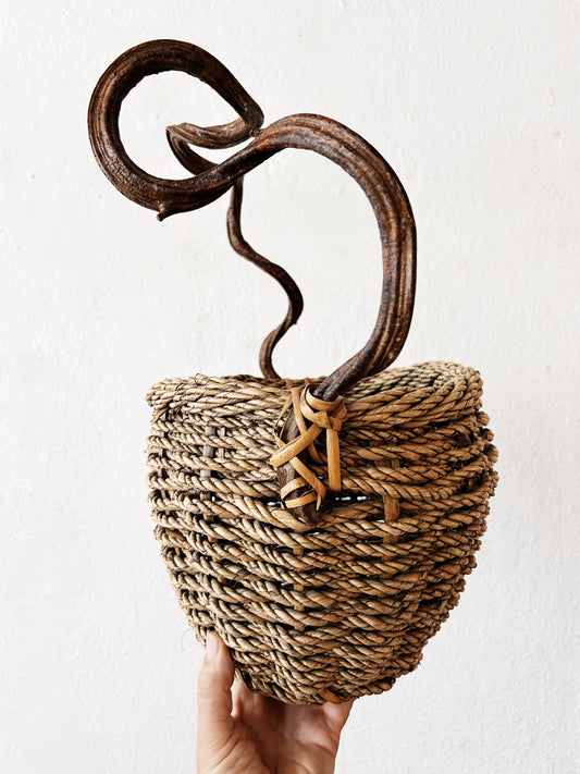 Handwoven Grapevine Basket