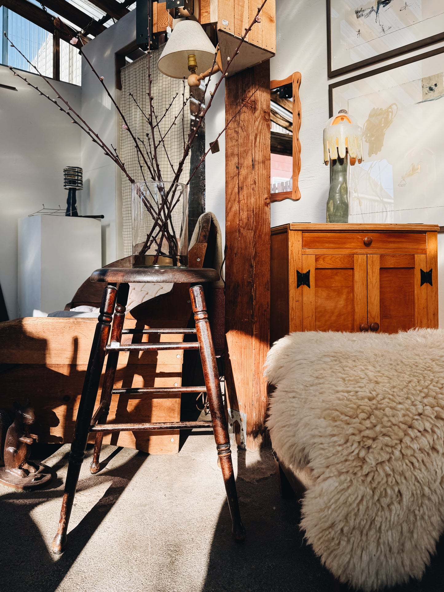 Tall Primitive Stool