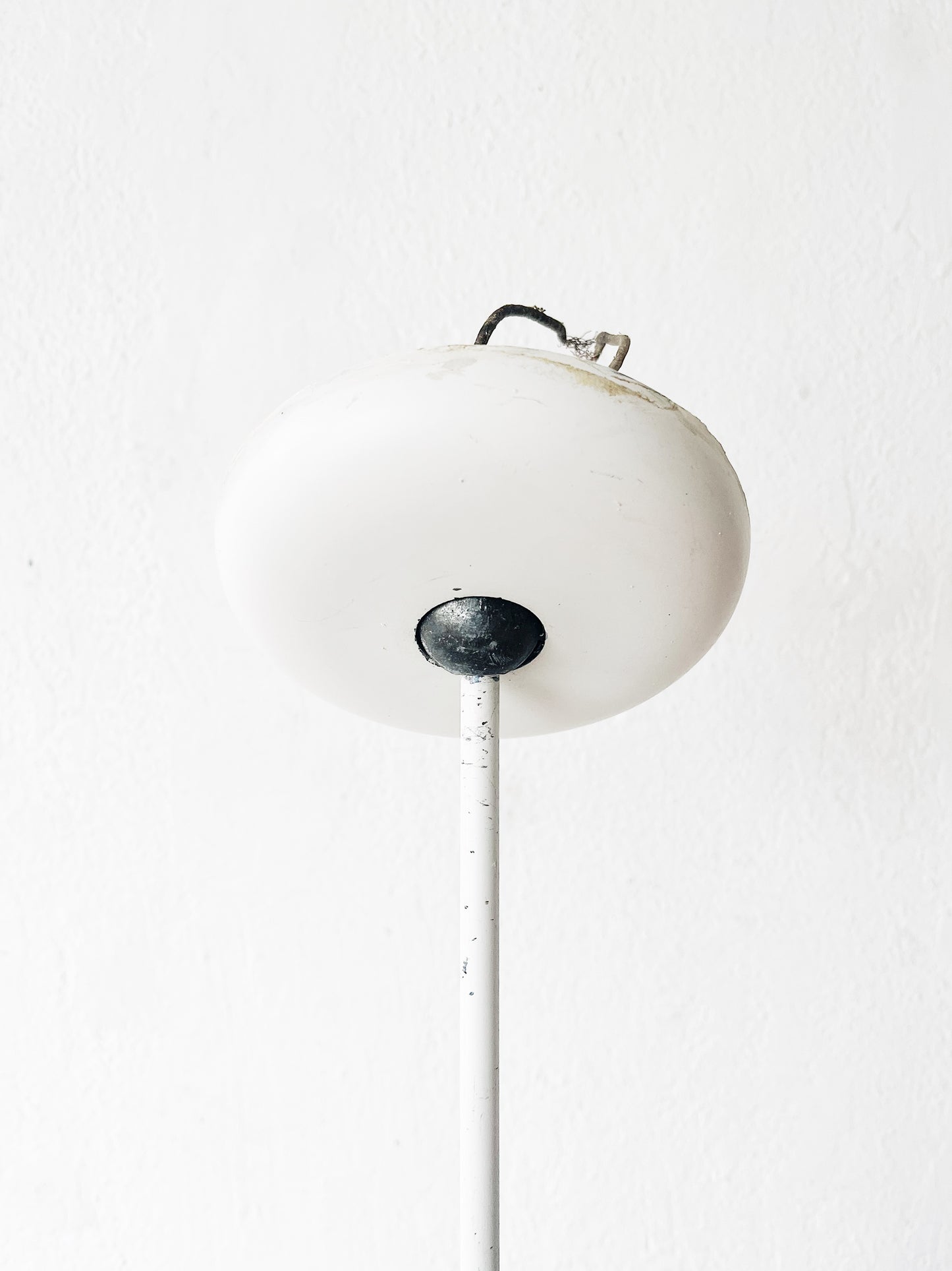 Extra Large Vintage Smoked Glass Pendant Lamp