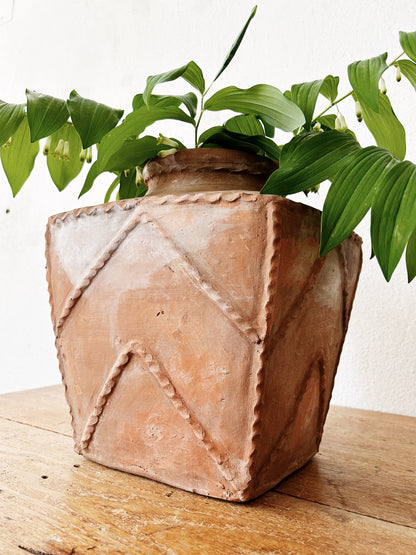 Large Vintage Spanish Garden Terra Cotta Vase / Urn