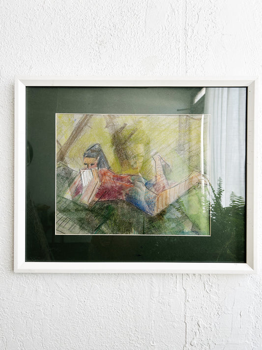 Vintage Original Margie Lee Framed Pastel