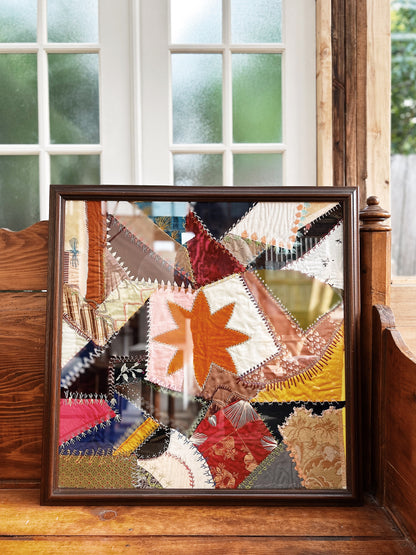 Antique Framed Crazy Quilt