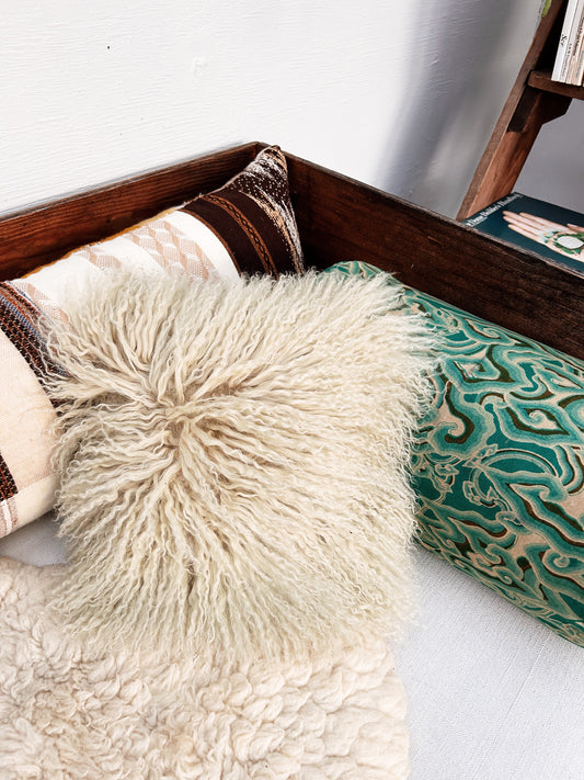 FOR ANGIE / Vintage Sheepskin Pillow