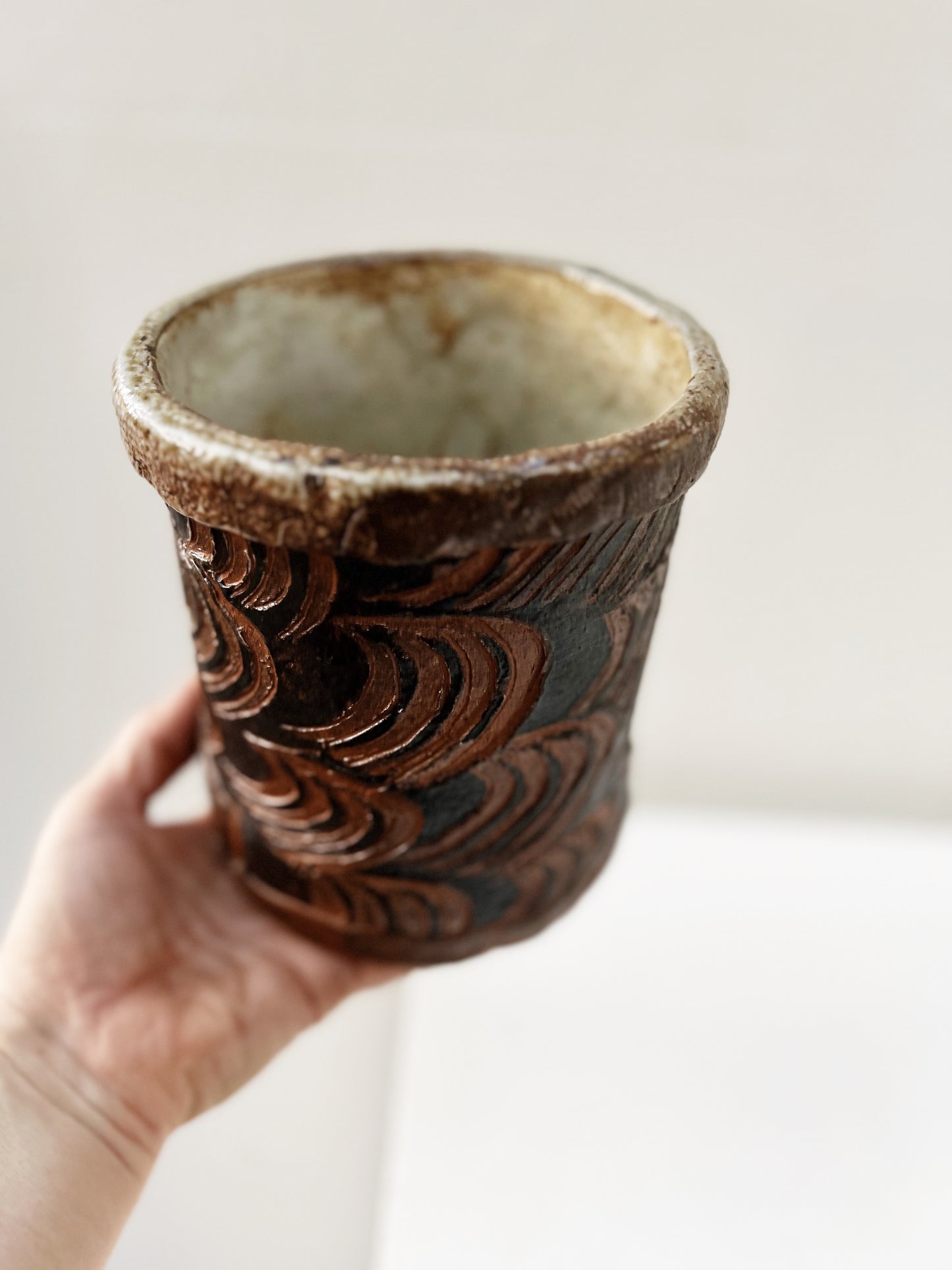Vintage Thomas Ladd Pottery Crock