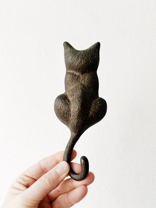 Vintage Brass Kitty Door Knocker