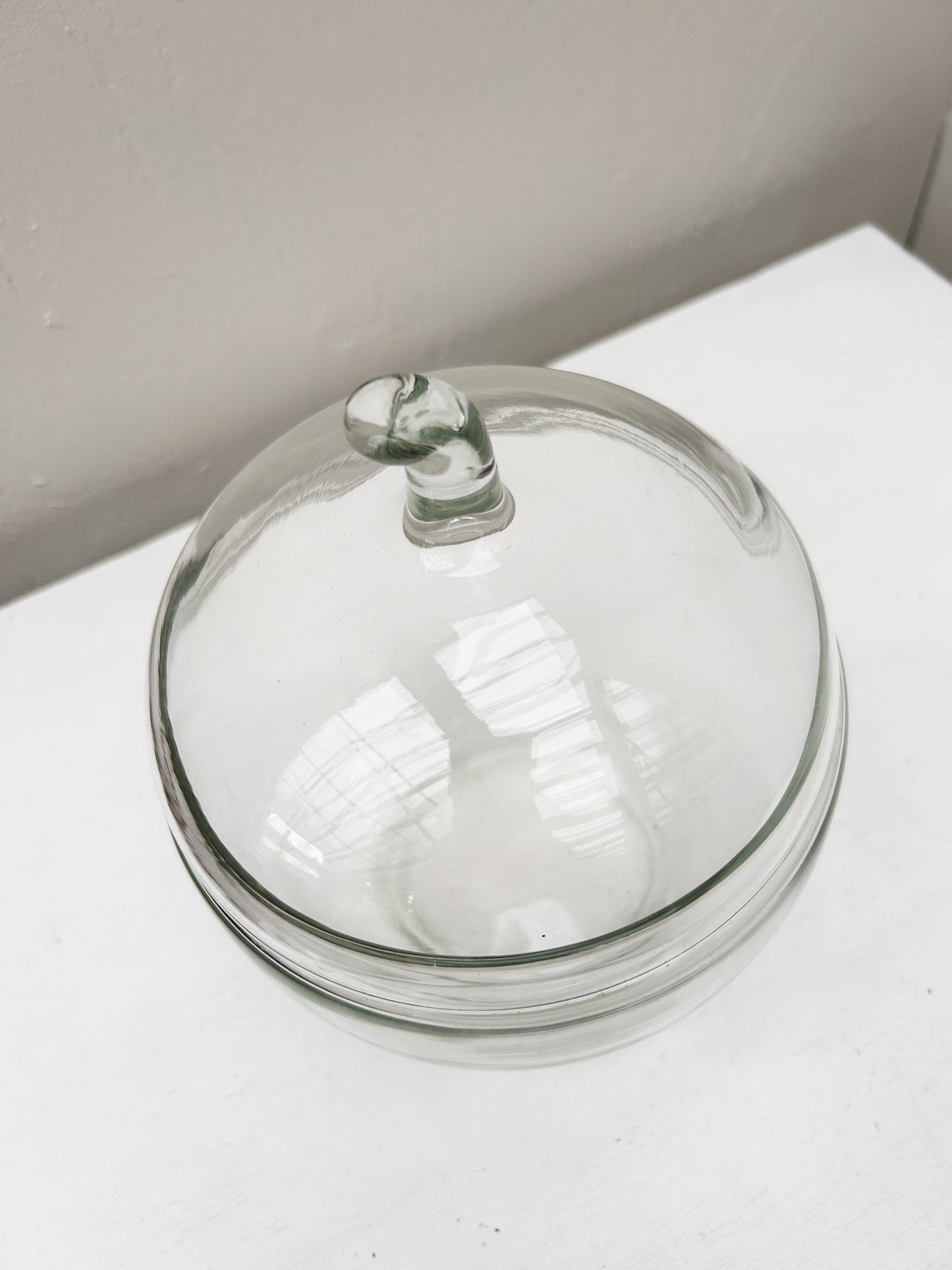 Vintage Blown Glass Apple Jar