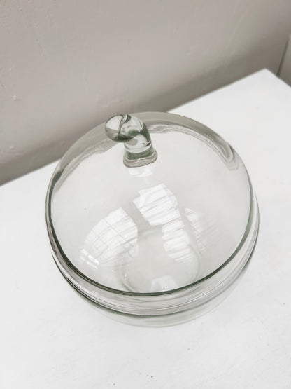 Vintage Blown Glass Apple Jar