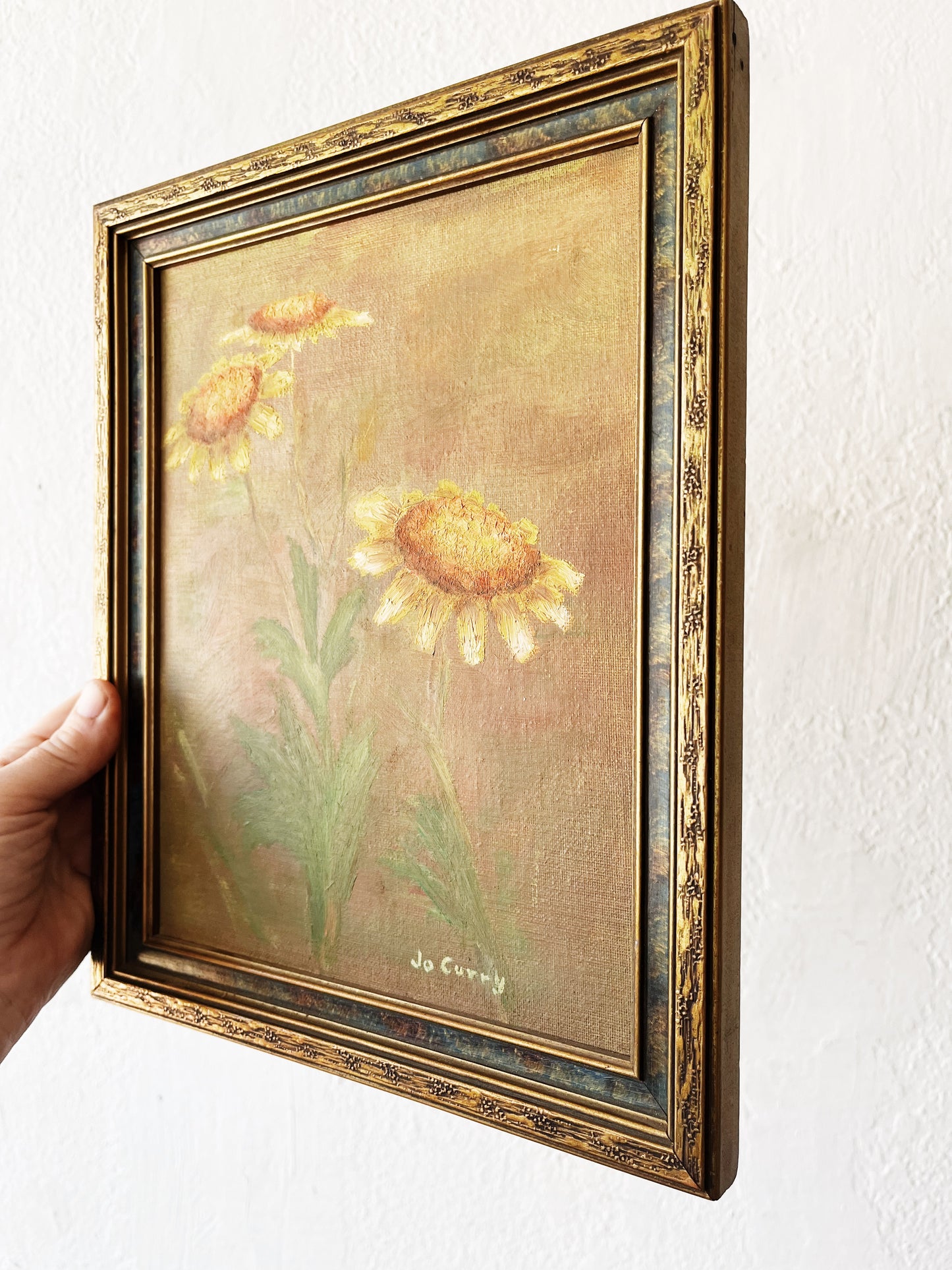 Vintage Original Sunflower Painting