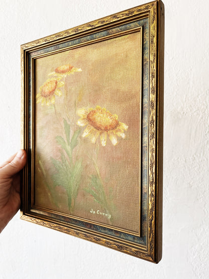 Vintage Original Sunflower Painting
