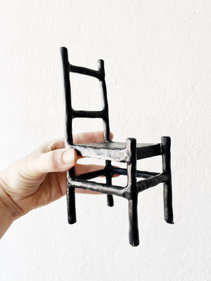 Cast Iron Chair Sculpture