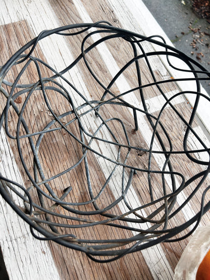 Sculptural Handmade Metal Basket