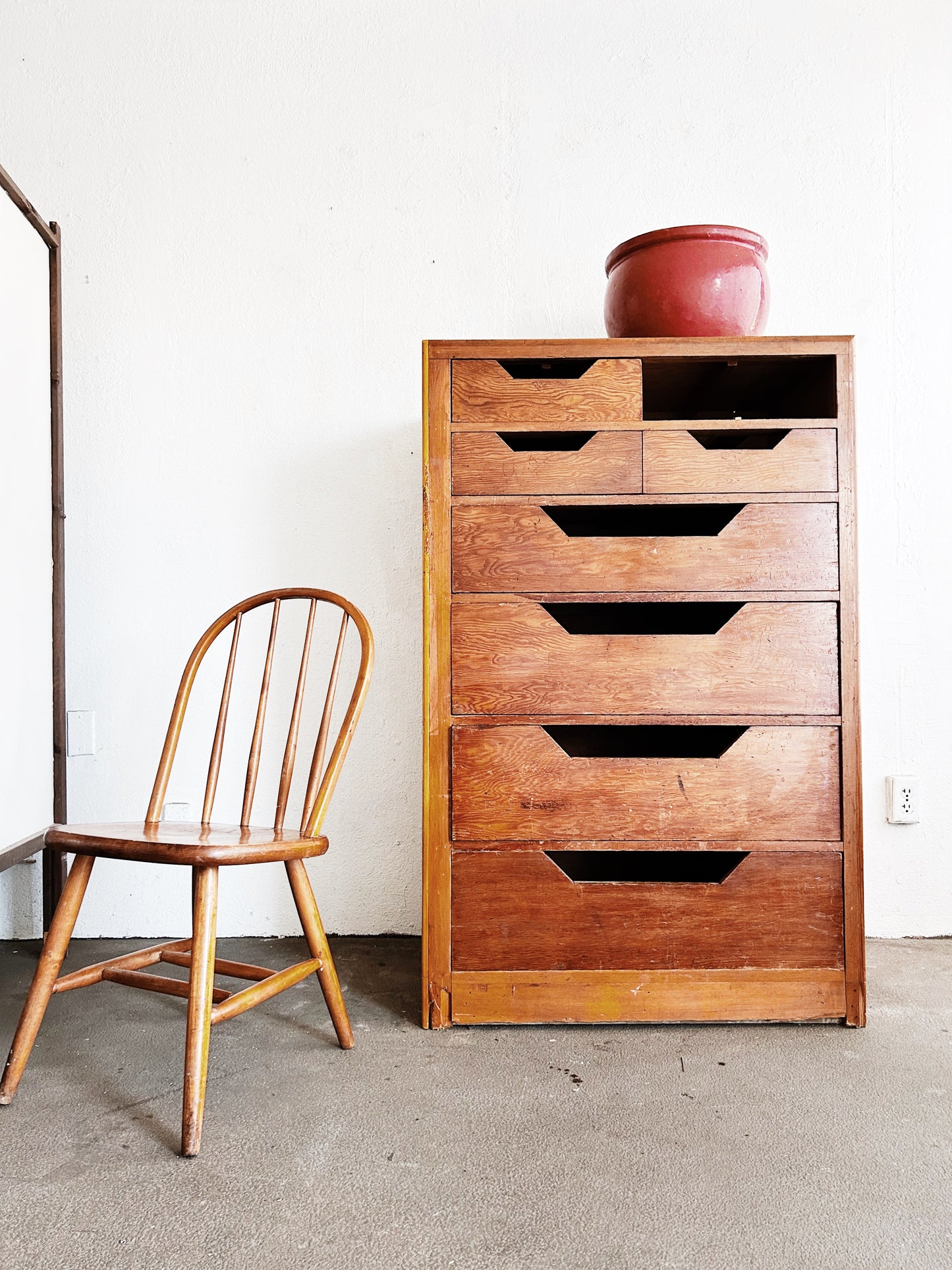 XL Antique Wood Chest of Drawers