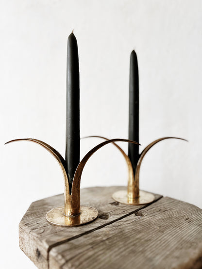 Vintage Scandinavian Ystad Candlestick Pair