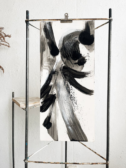 Original India Ink Abstract Painting