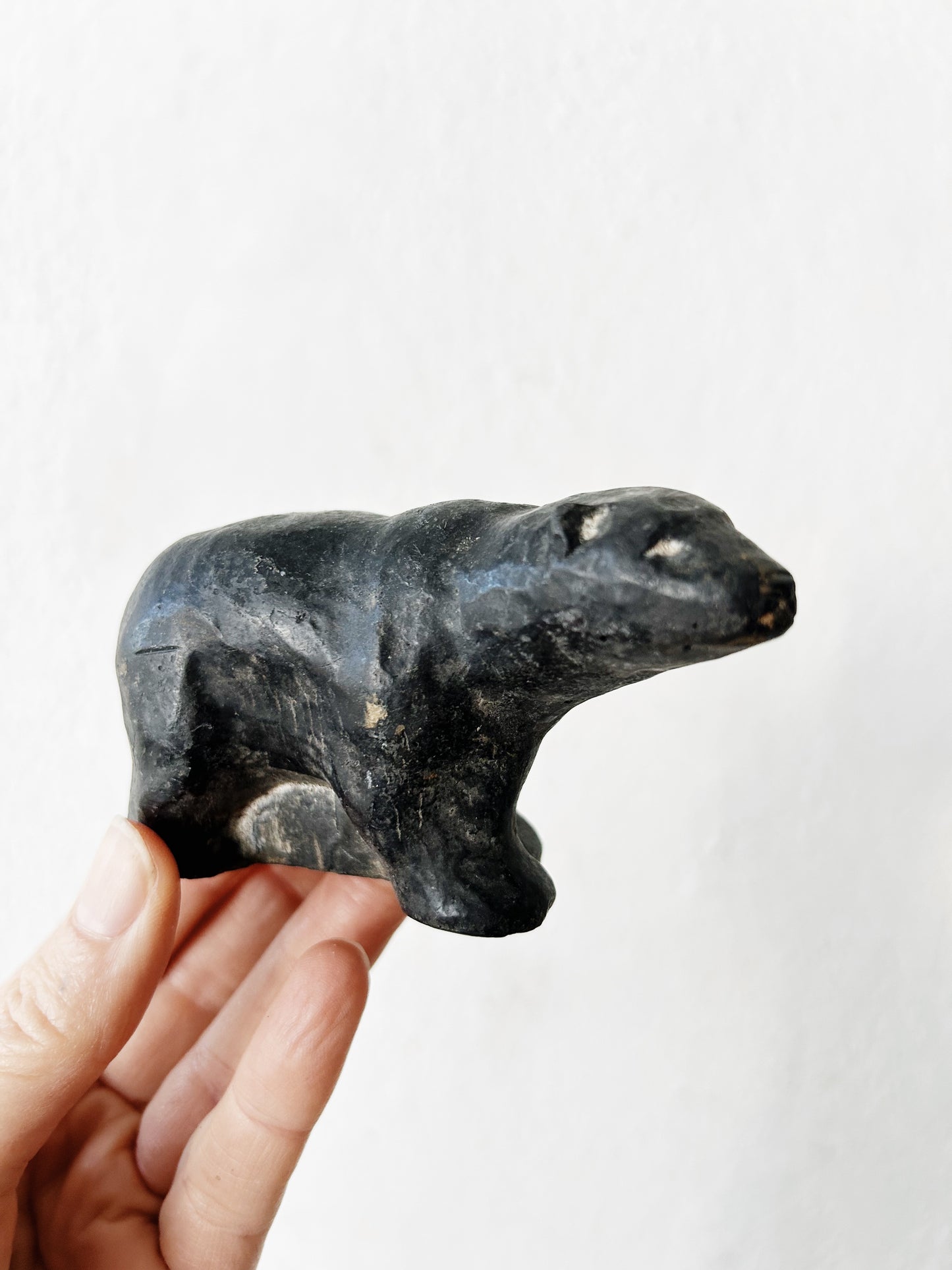 Hand Carved Stone Bear