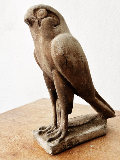 Vintage Cement Hawk Garden Statue