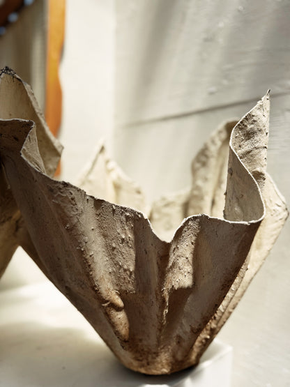 Vintage Plaster Mâché Planter