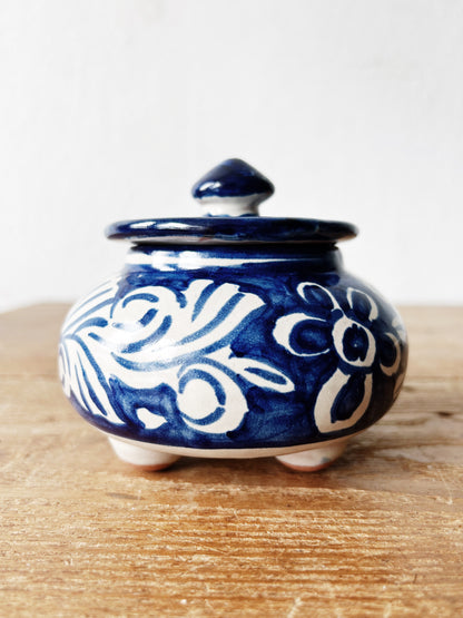 Vintage Mexican Clay Lidded Dish
