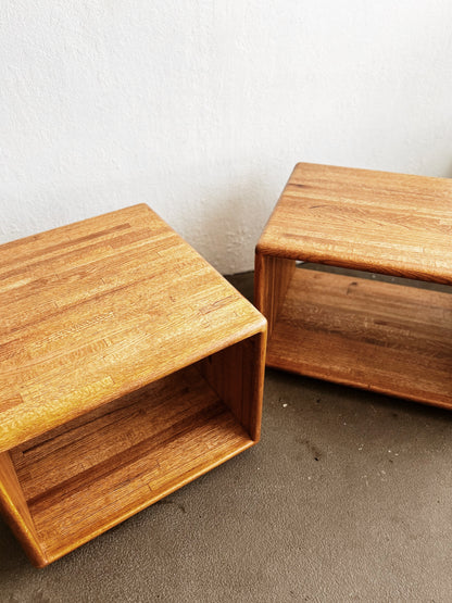 Vintage Oak Cube Tables