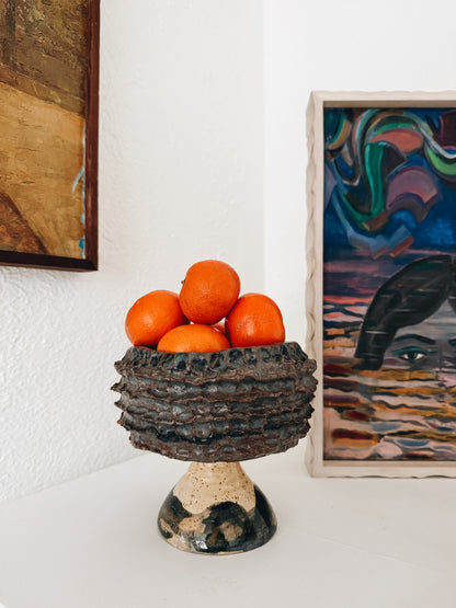 Handmade Pinched Pedestal Dish