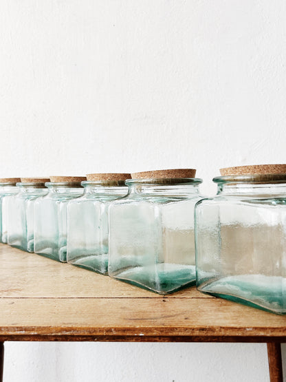 Vintage Recycled Glass Canister Spain