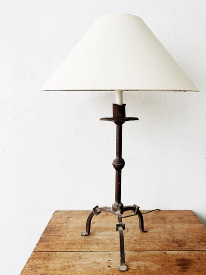 Tall Vintage Candlestick Lamp