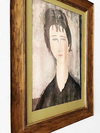 Large Vintage Framed Modigliani Litho