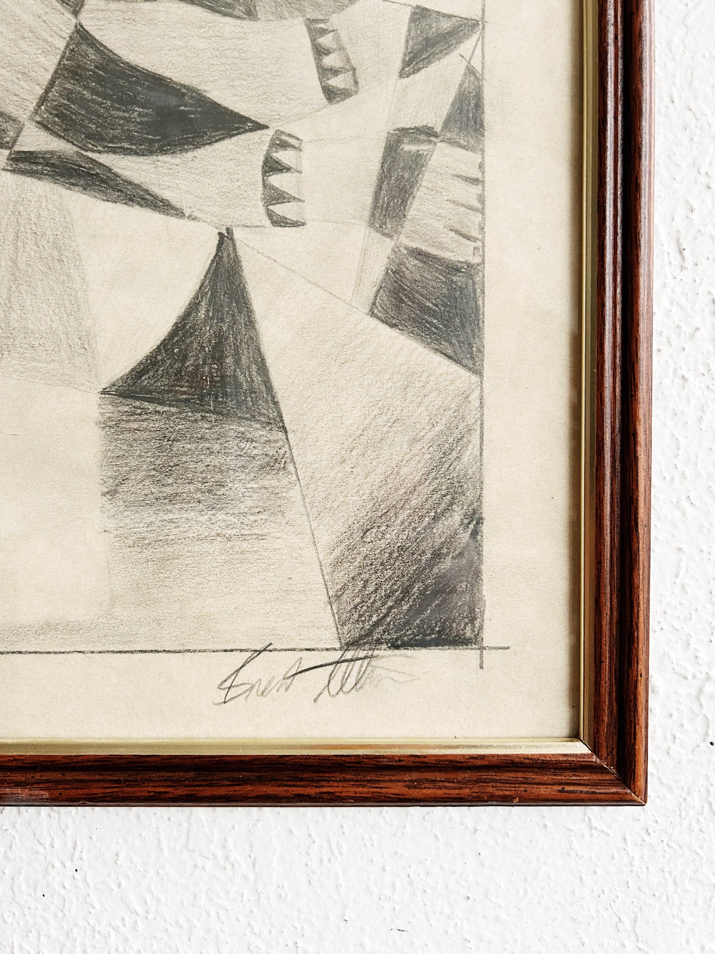 Original Vintage Framed Drawing