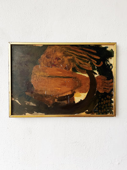 Vintage Madeline Ericson ‘Seed Sower’ Expressionist Painting