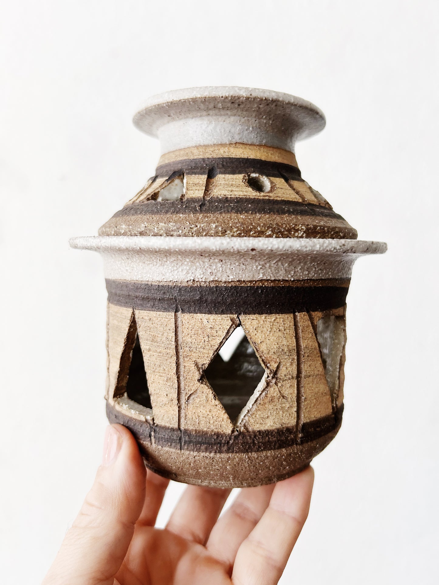 Vintage Stoneware Luminary