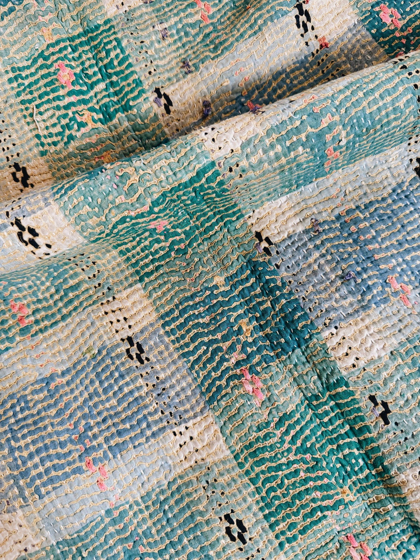 Vintage Patchwork Kantha Quilt