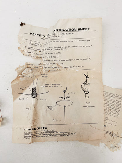 Mid Century Prescolite Pendant Lamp