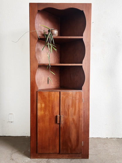 Antique Wood Corner Cabinet