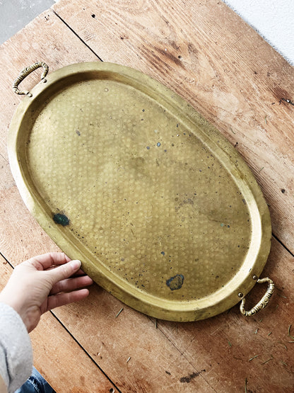 Antique Aged Brass Tray