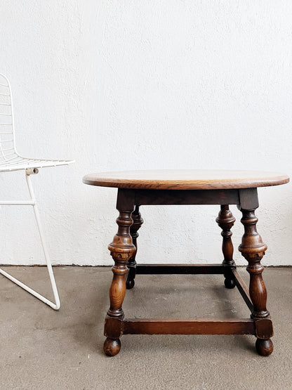 Antique English Oak Side Table