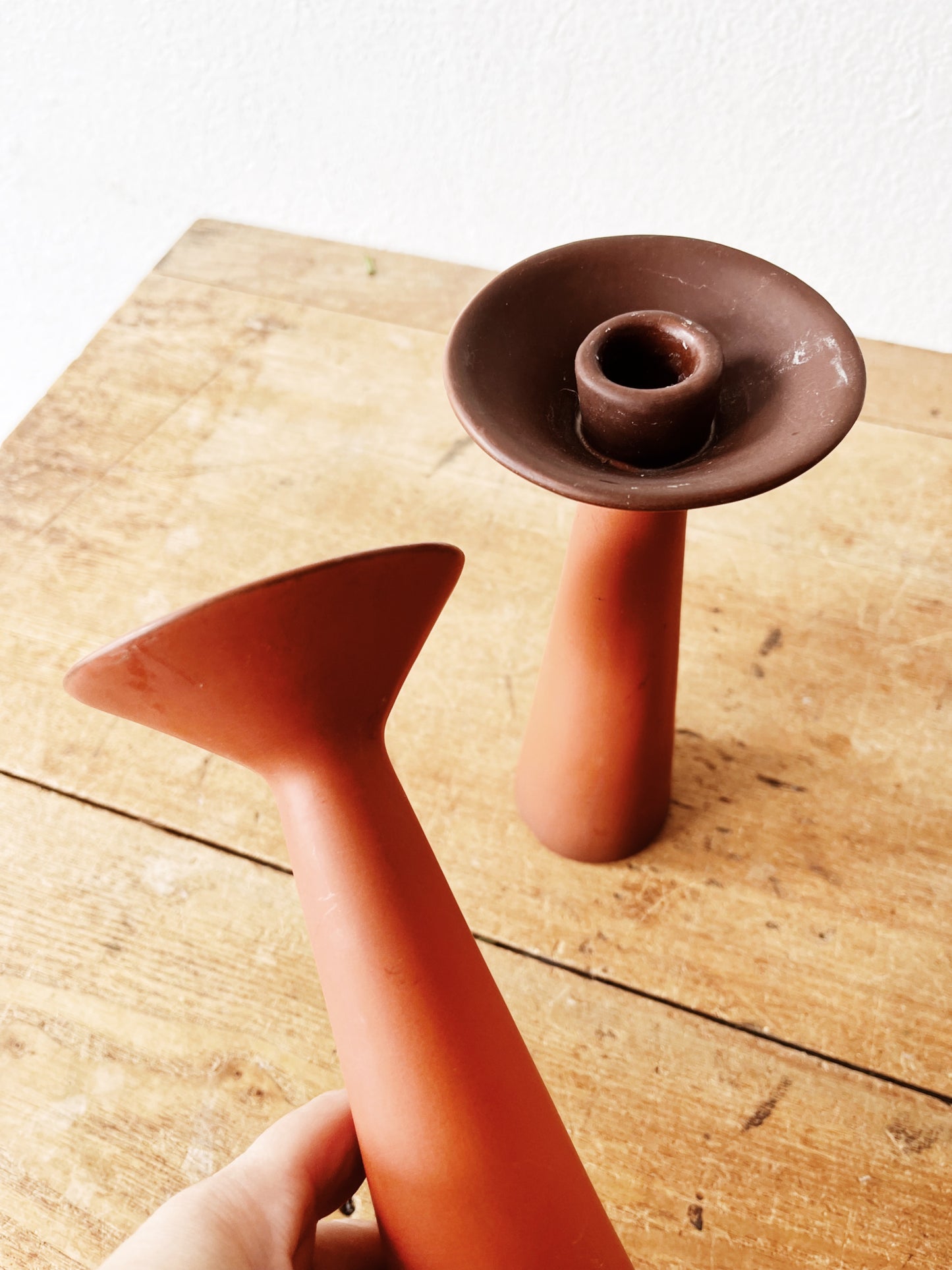 Vintage California Pottery Candlesticks