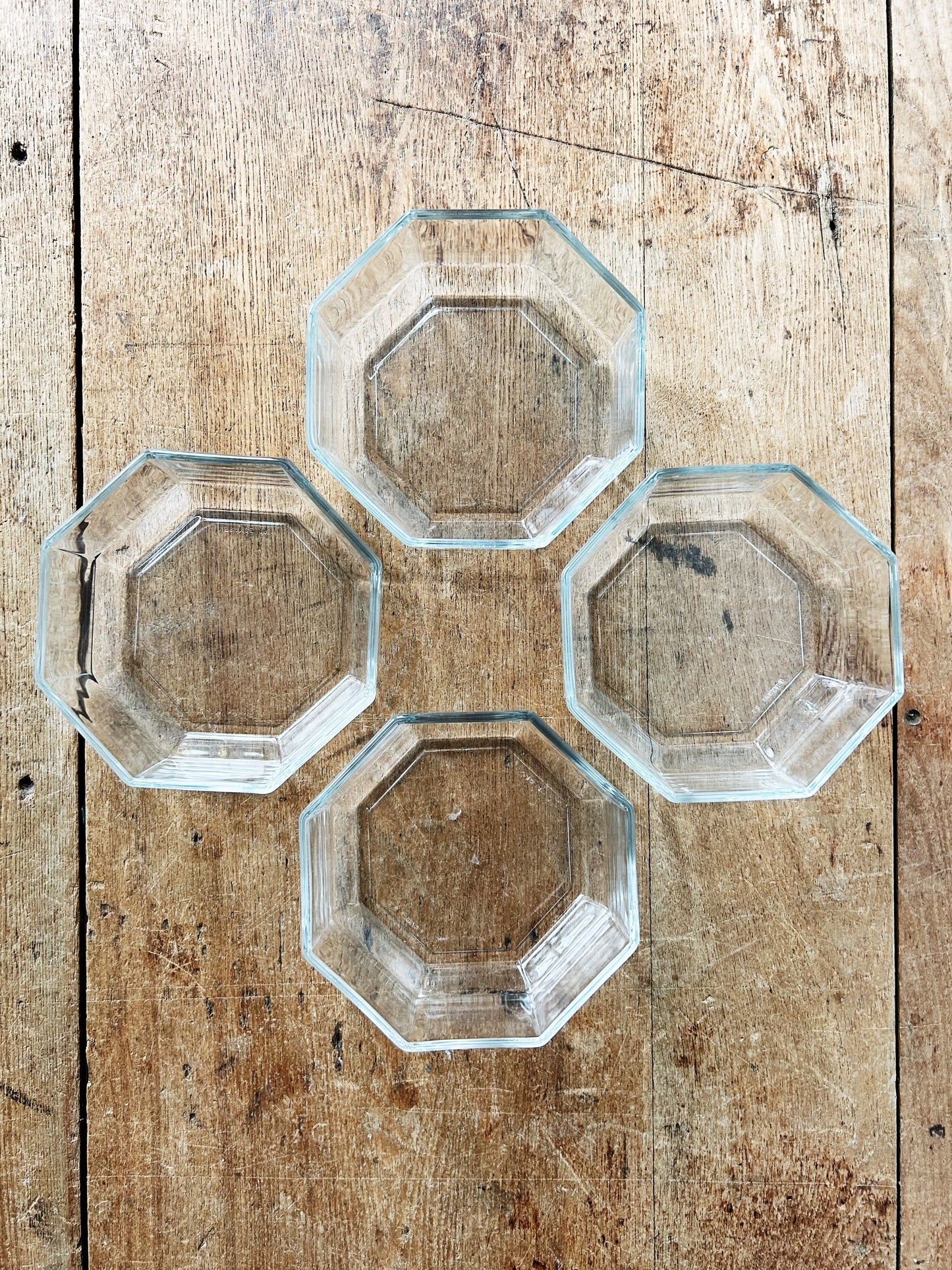 Vintage French Arcorac Clear Glass Bowls