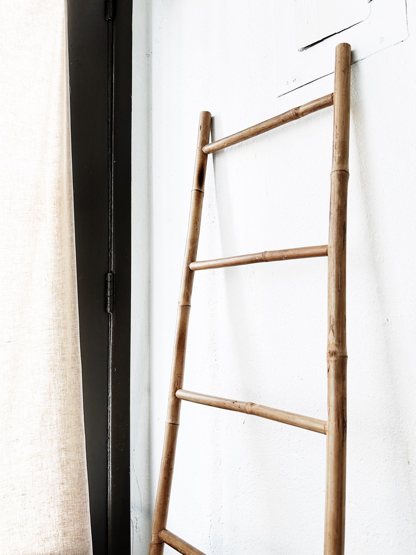 Vintage Bamboo Textile Ladder
