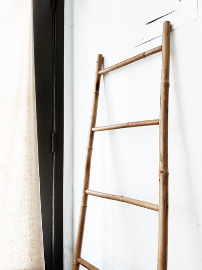 Vintage Bamboo Textile Ladder