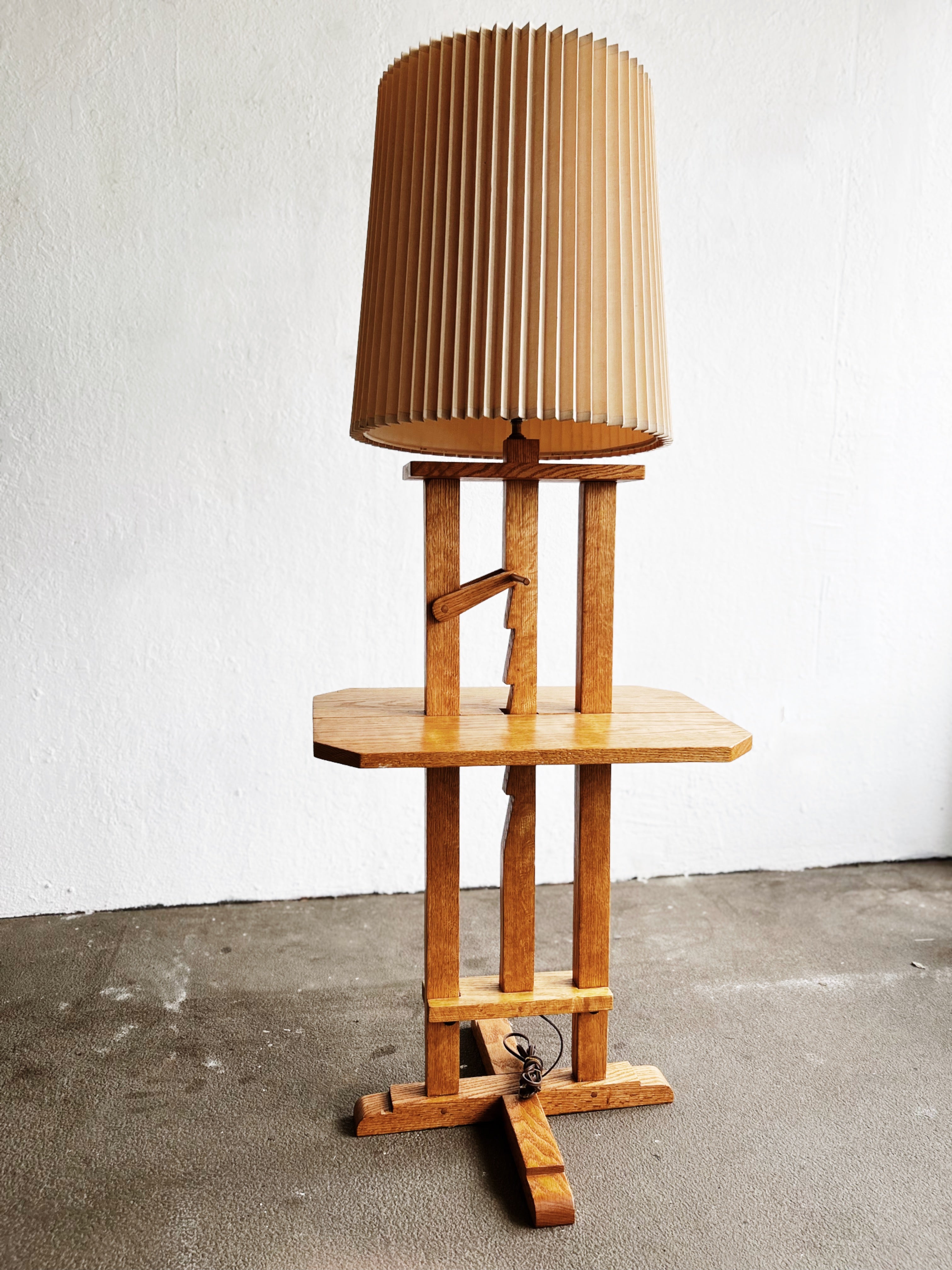 Vintage Oak Lamp - Thumbnail 3