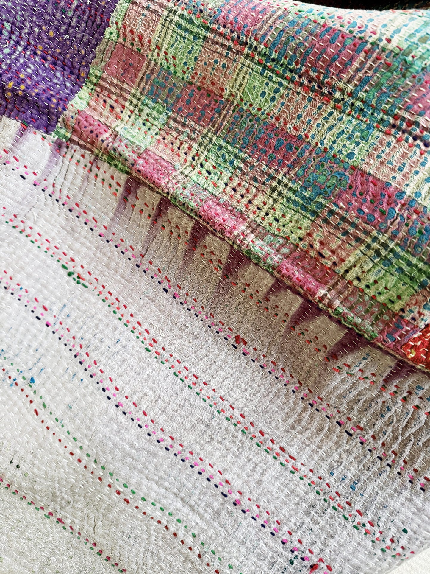 Vintage Patchwork Kantha Quilt