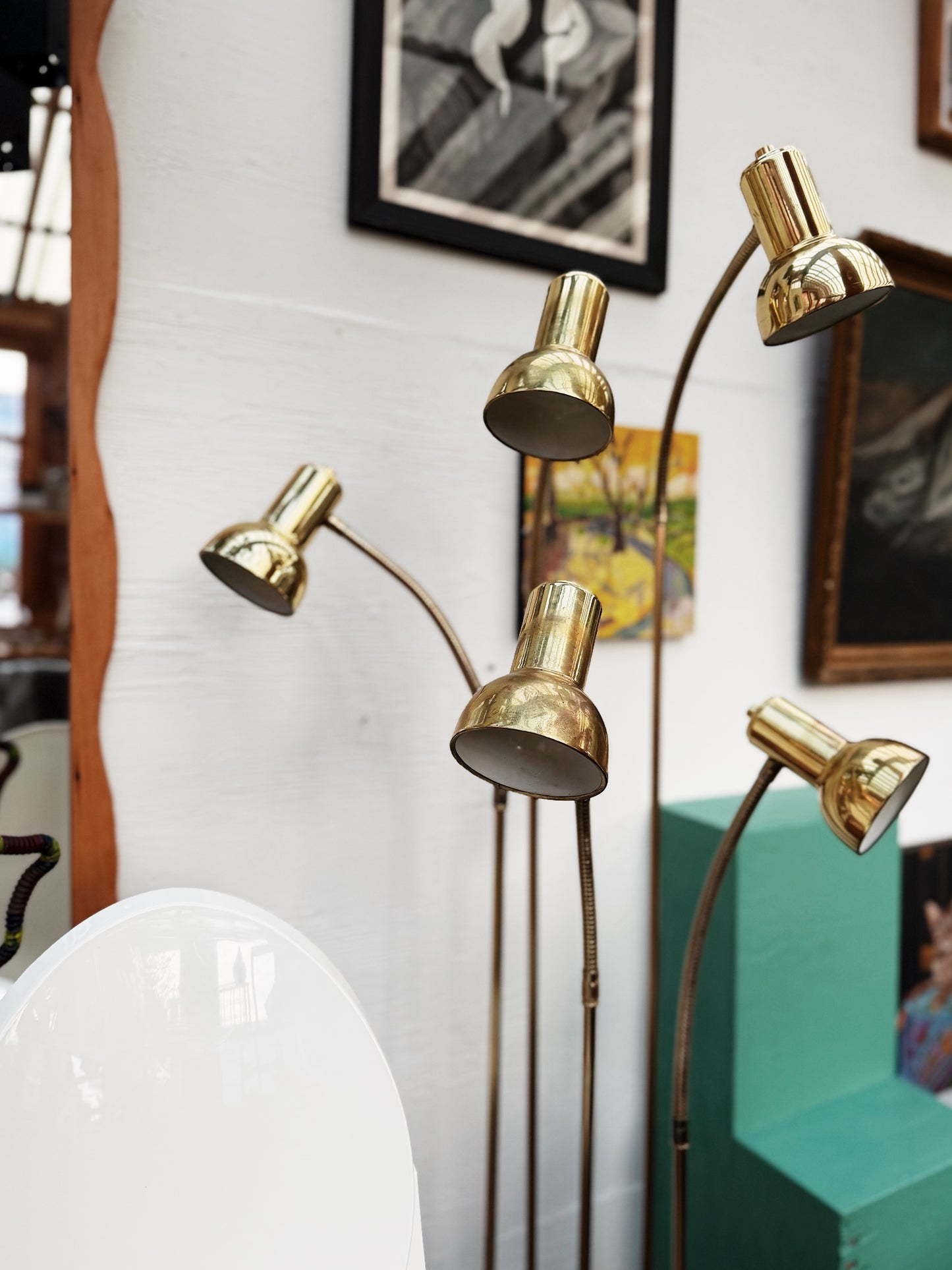 Mid Century Goose Neck Cluster Lamp