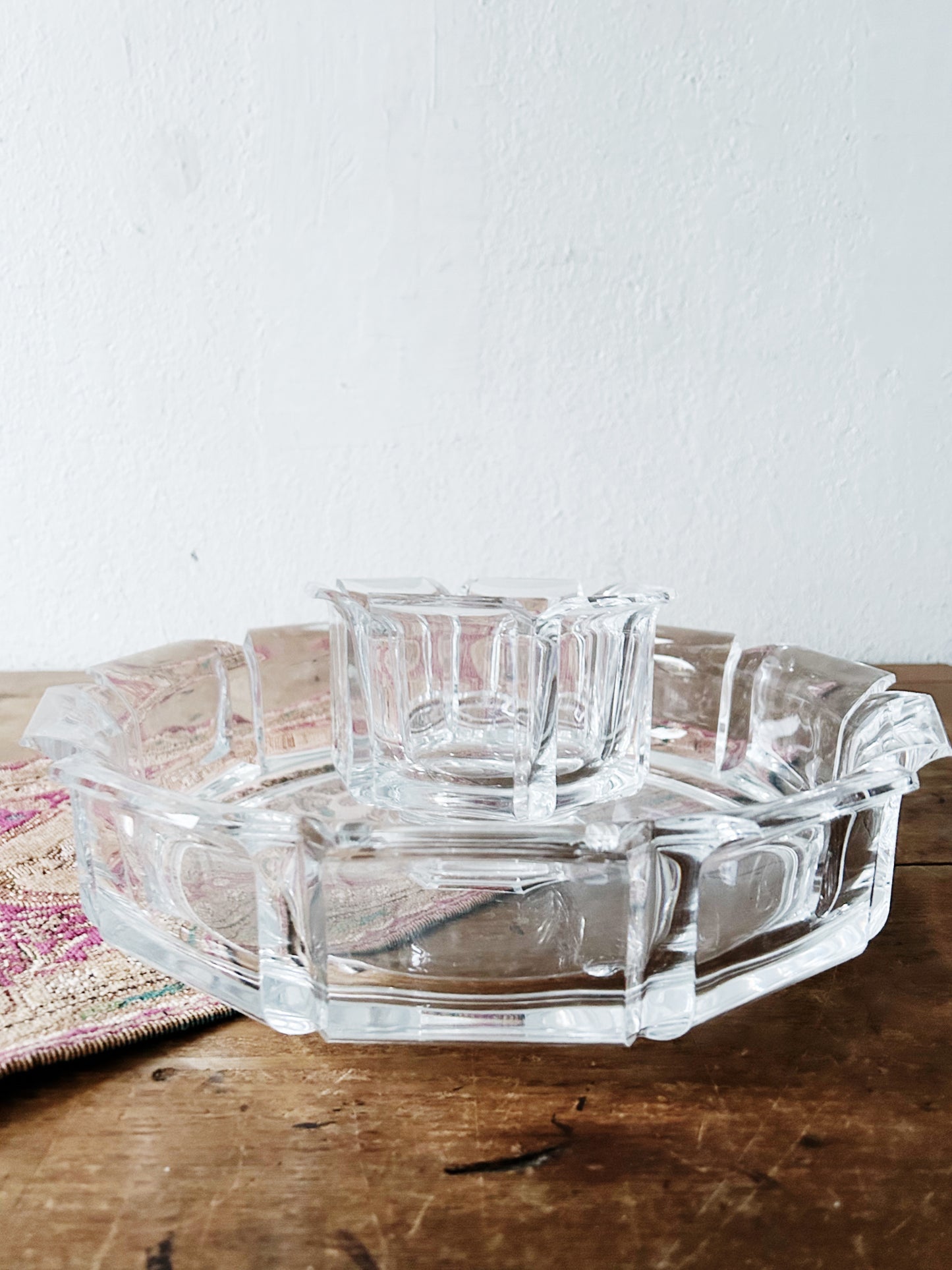 1970’s Grainware Lucite Chip and Dip