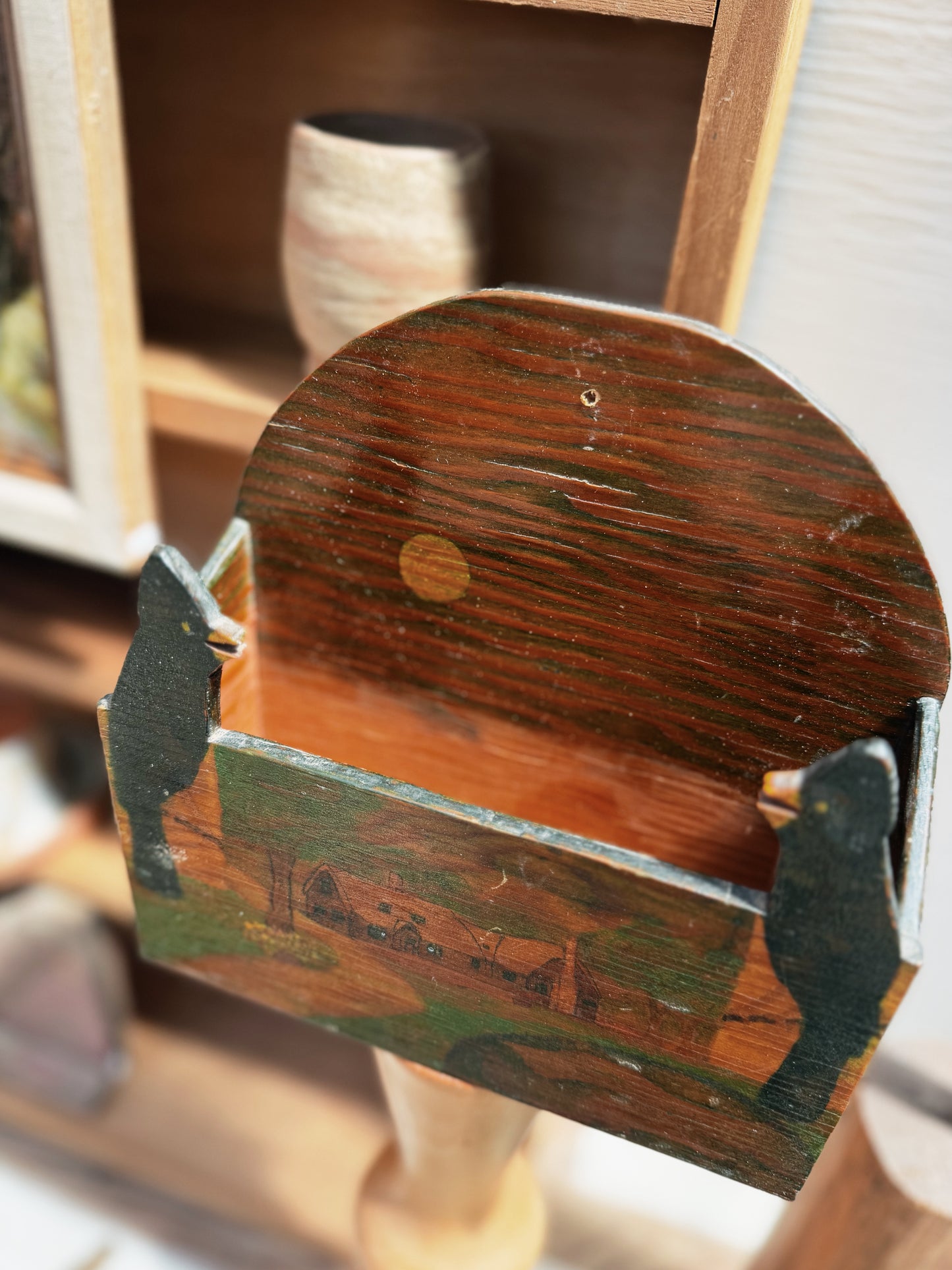 Antique Folk Art Holder